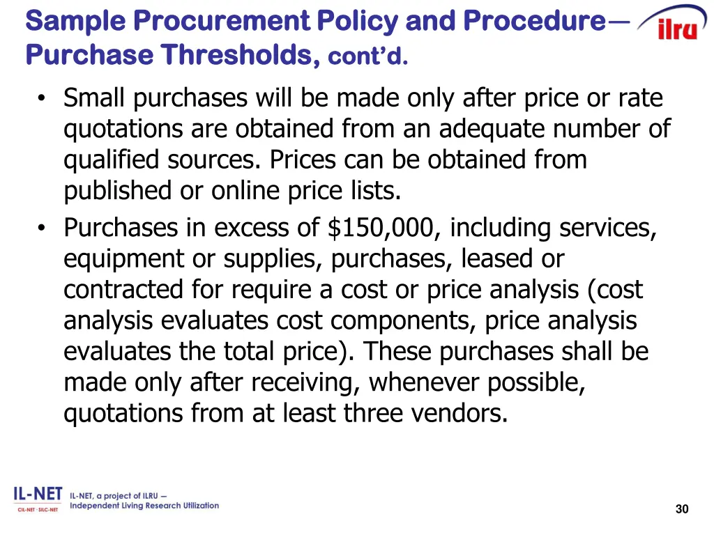 sample procurement policy and procedure sample 1