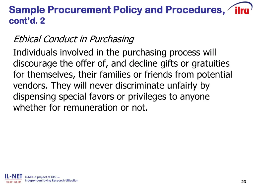 sample sample procurement policy and procurement