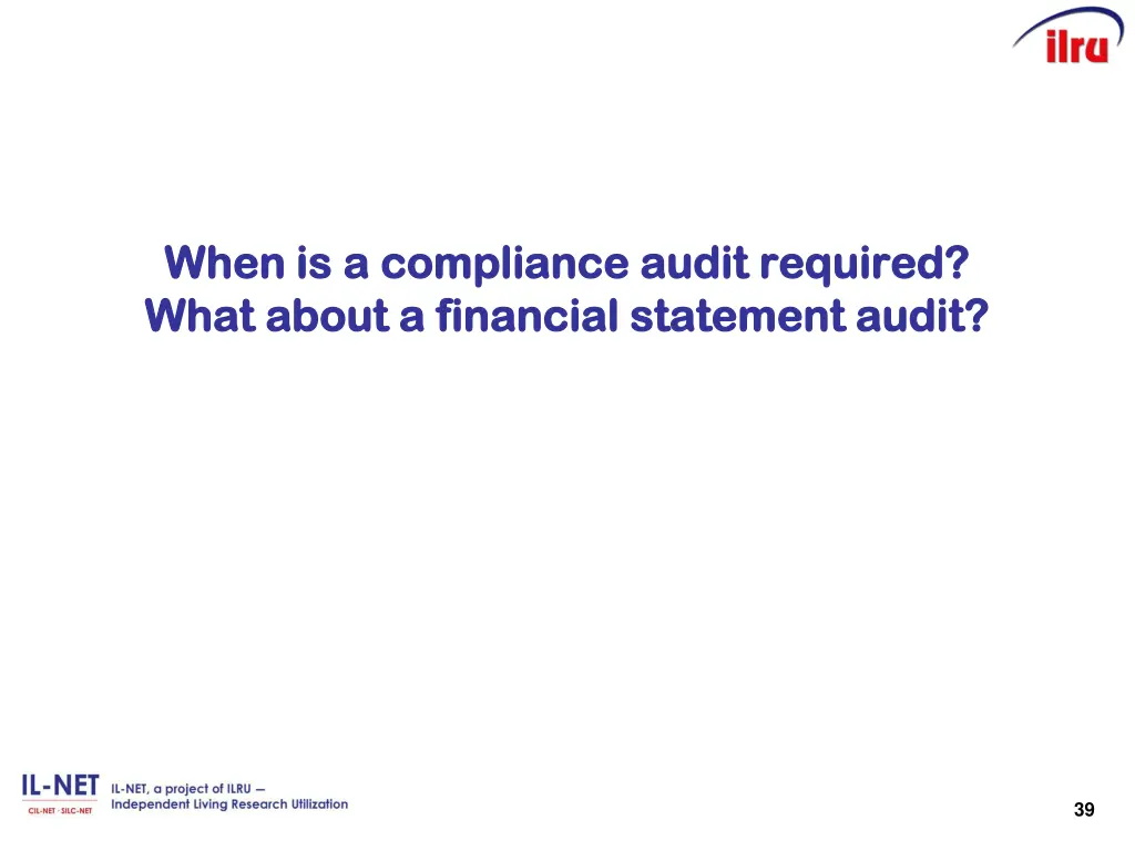 when is a compliance audit required when