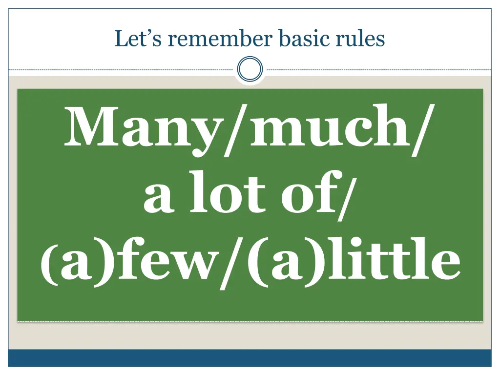 let s remember basic rules 2