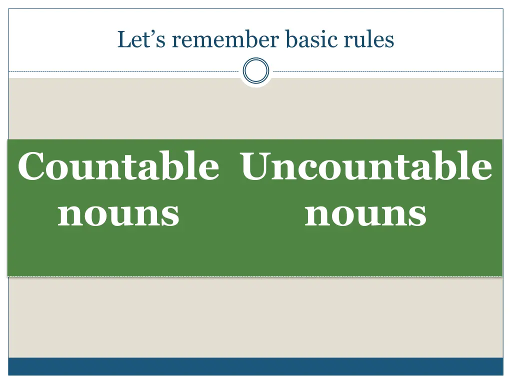 let s remember basic rules
