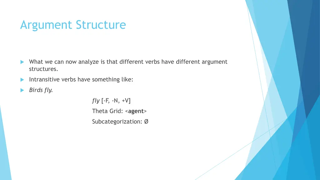 argument structure