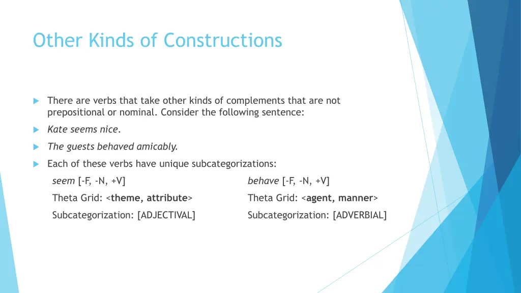 other kinds of constructions