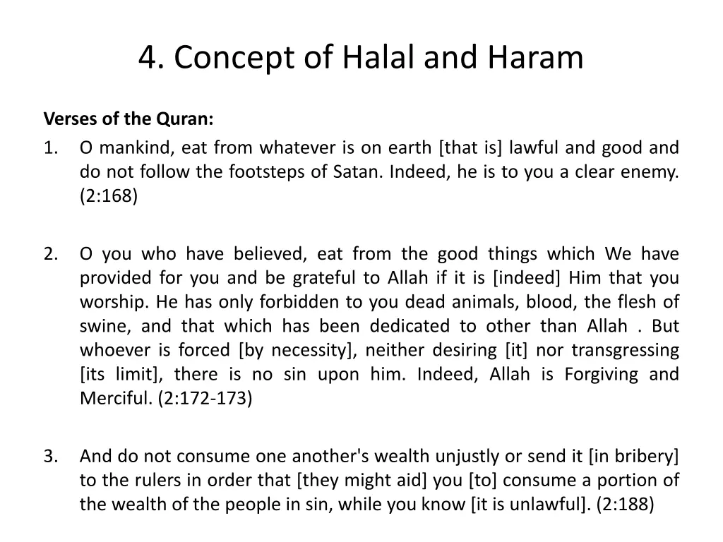 4 concept of halal and haram