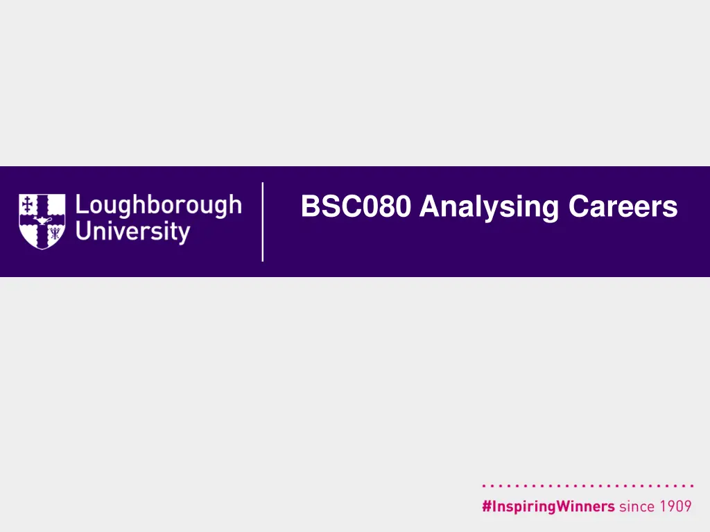 bsc080 analysing careers