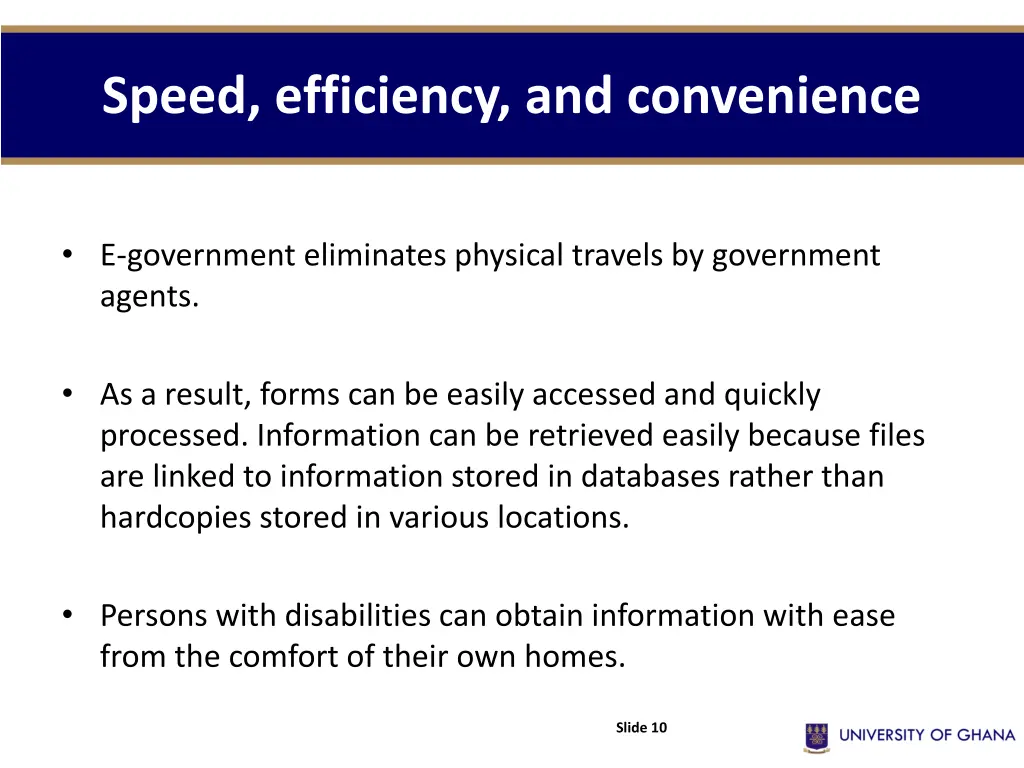 speed efficiency and convenience