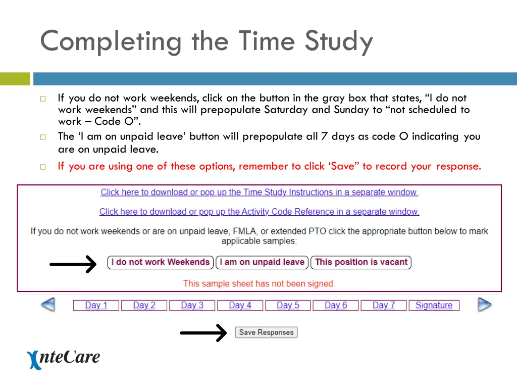 completing the time study 1