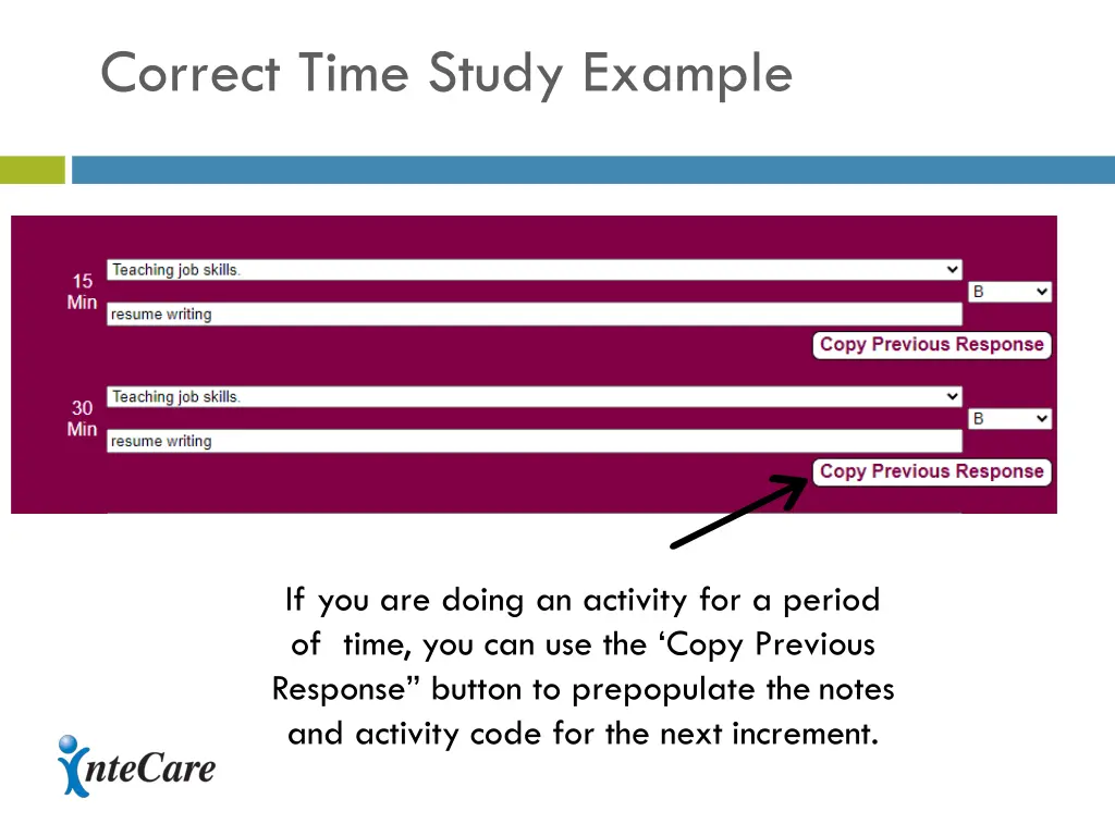 correct time study example