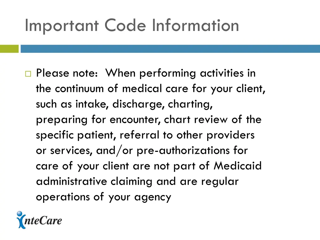 important code information 3