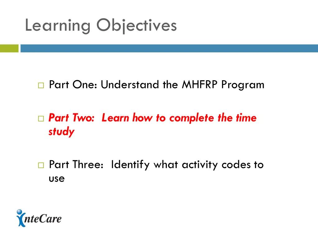 learning objectives 1