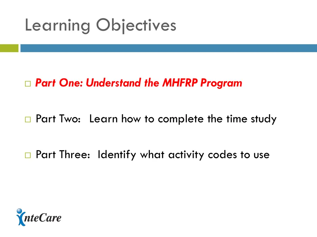 learning objectives