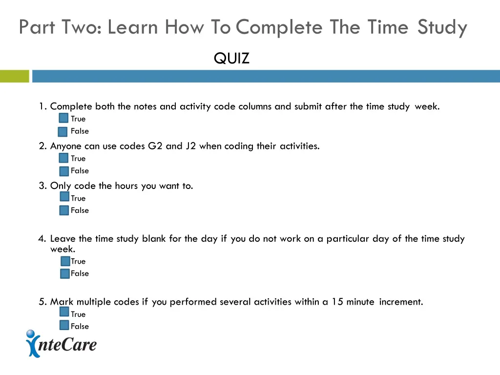 part two learn how to complete the time study