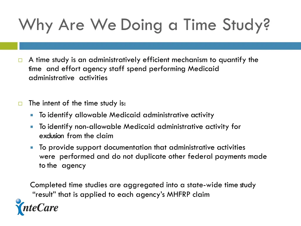 why are we doing a time study