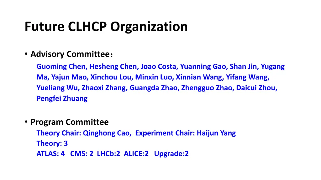 future clhcp organization