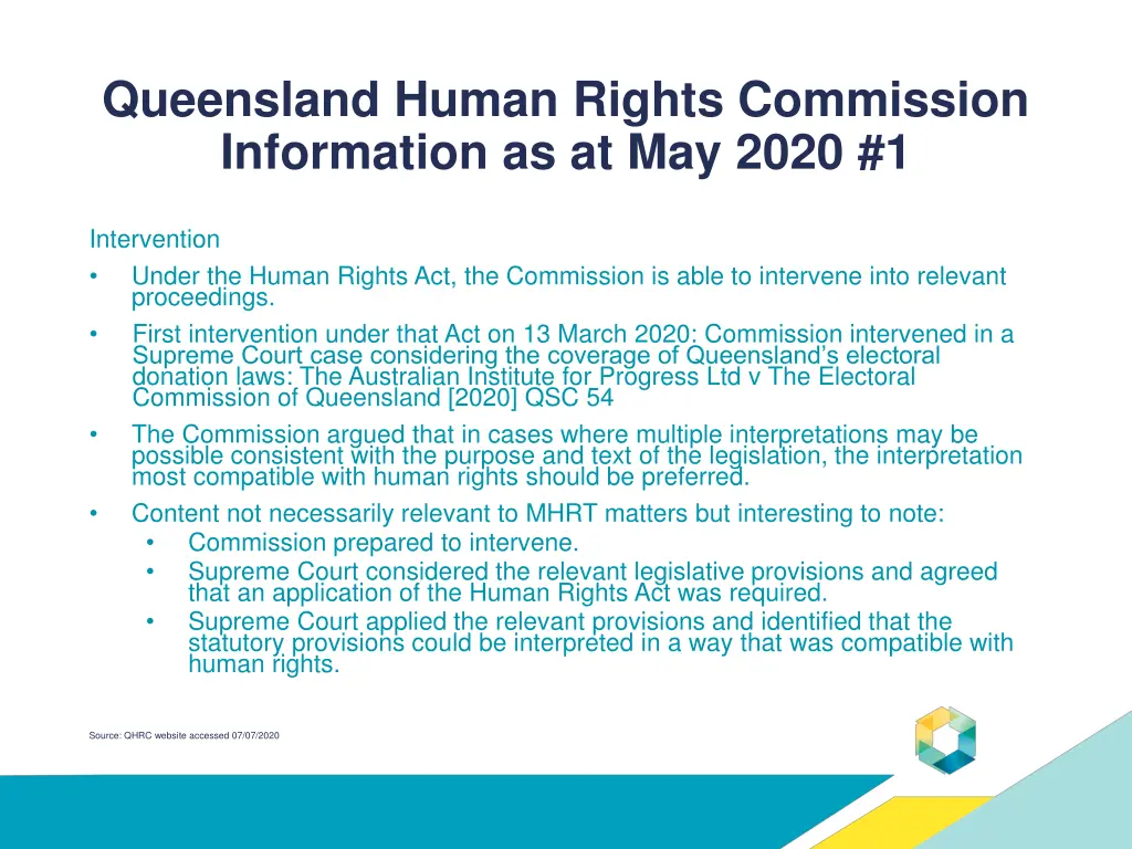 queensland human rights commission information