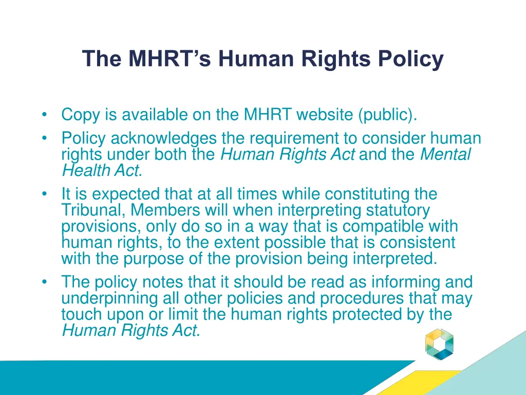 the mhrt s human rights policy