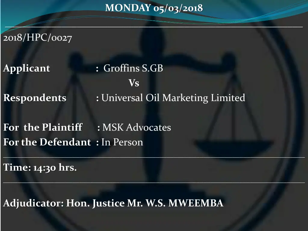 monday 05 03 2018 16