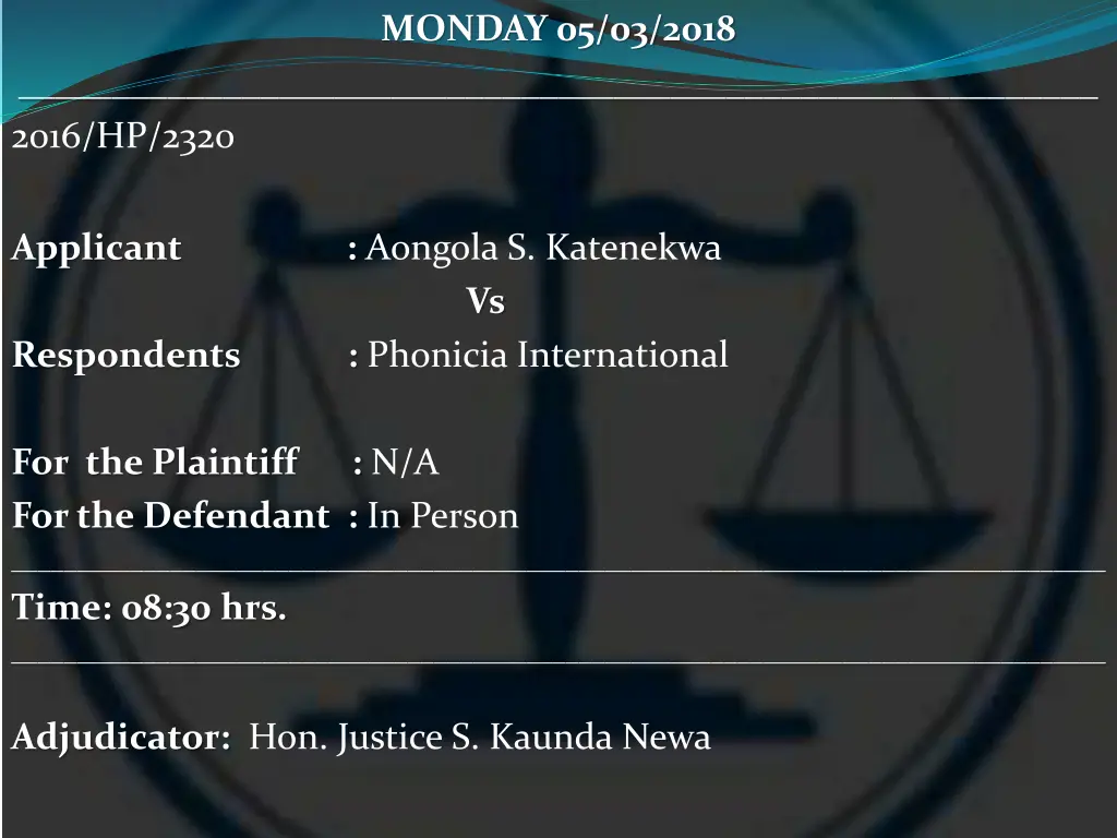 monday 05 03 2018 2