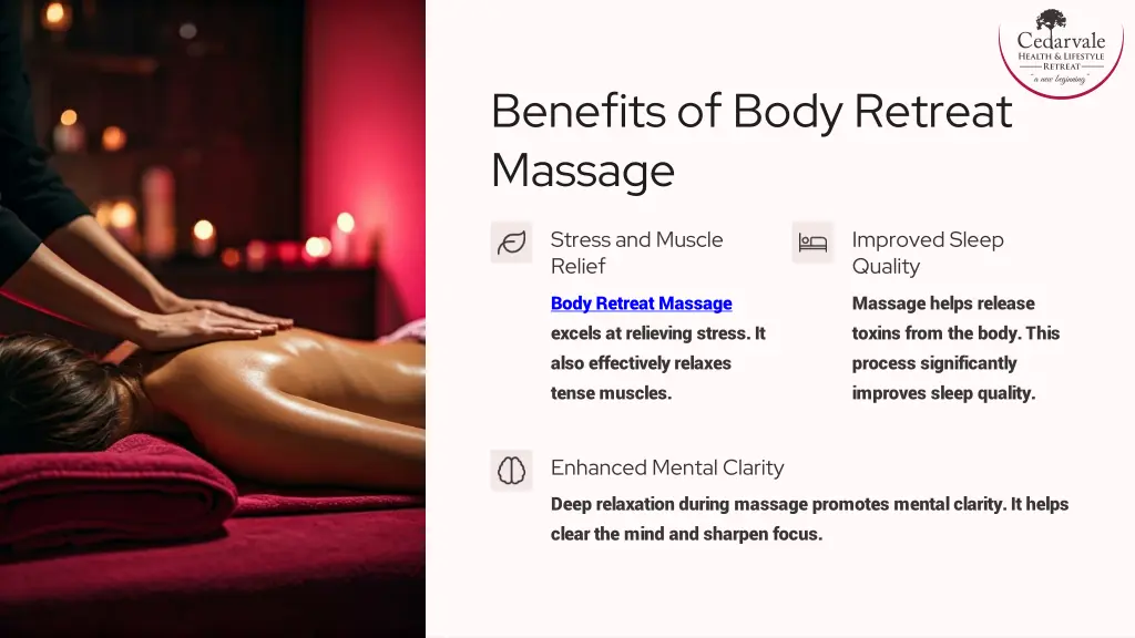 benefits of body retreat massage