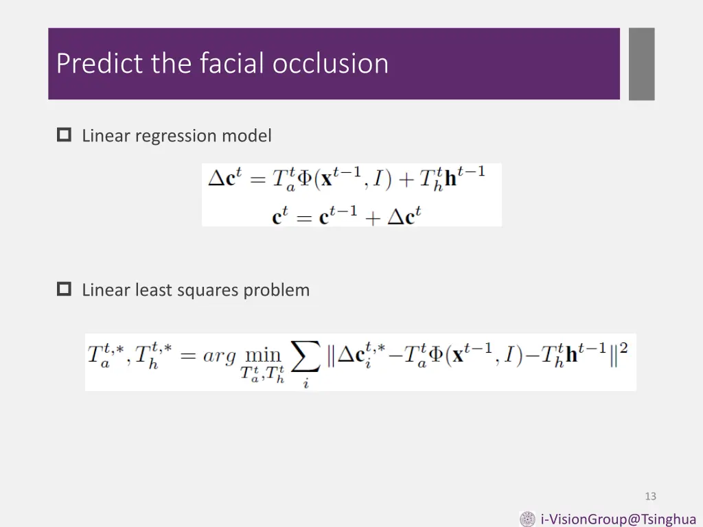 predict the facial occlusion