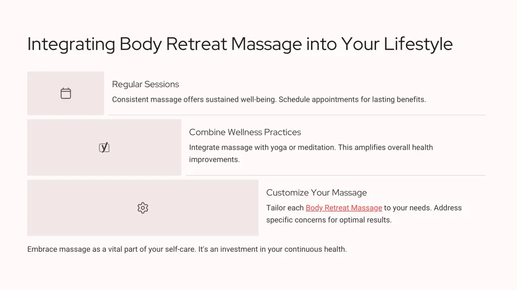 integrating body retreat massage into your