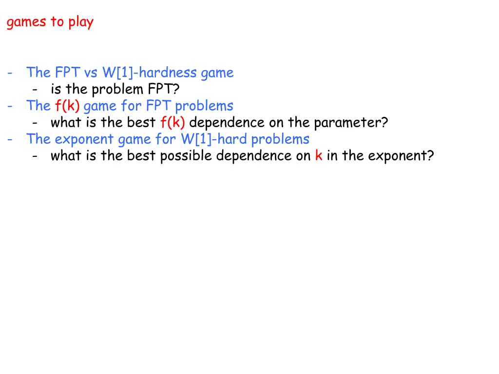 games to play