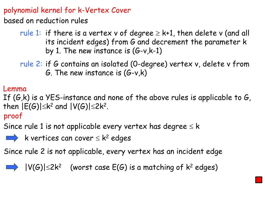 polynomial kernel for k vertex cover based 1