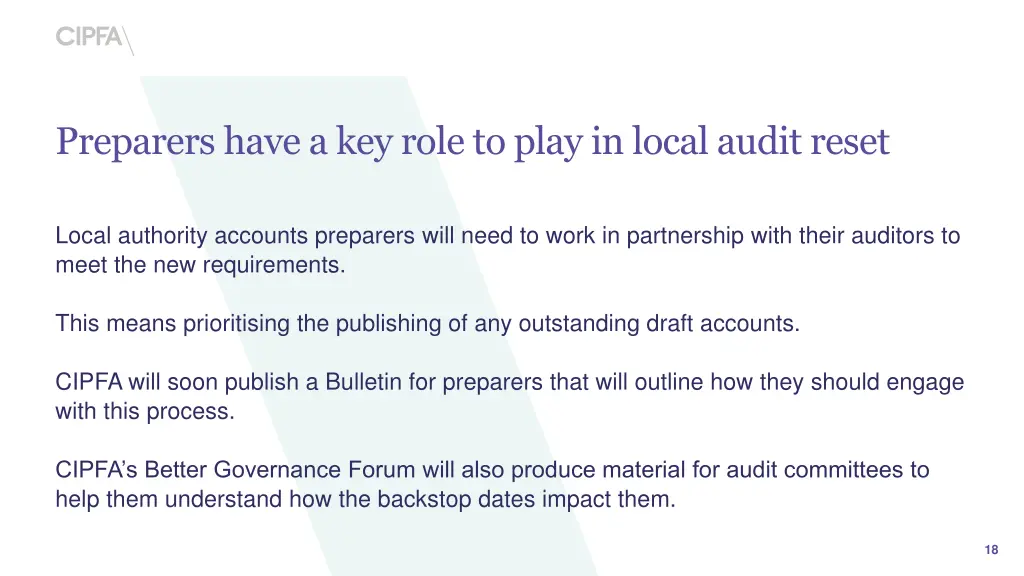 preparers have a key role to play in local audit