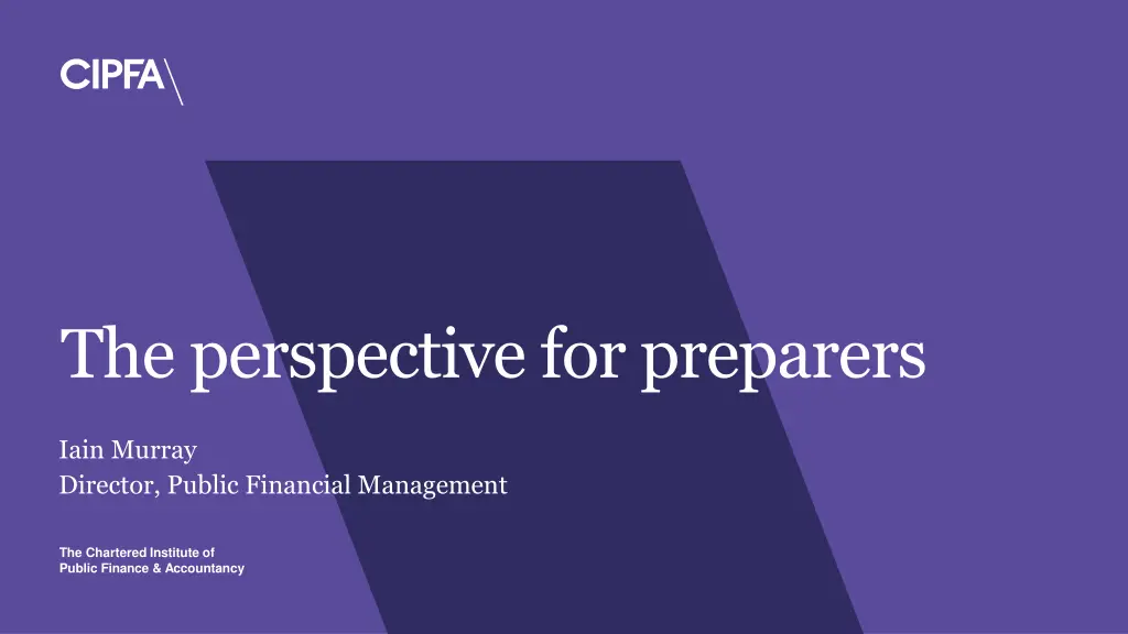 the perspective for preparers