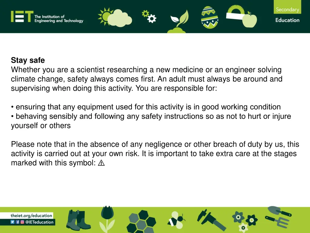 stay safe whether you are a scientist researching
