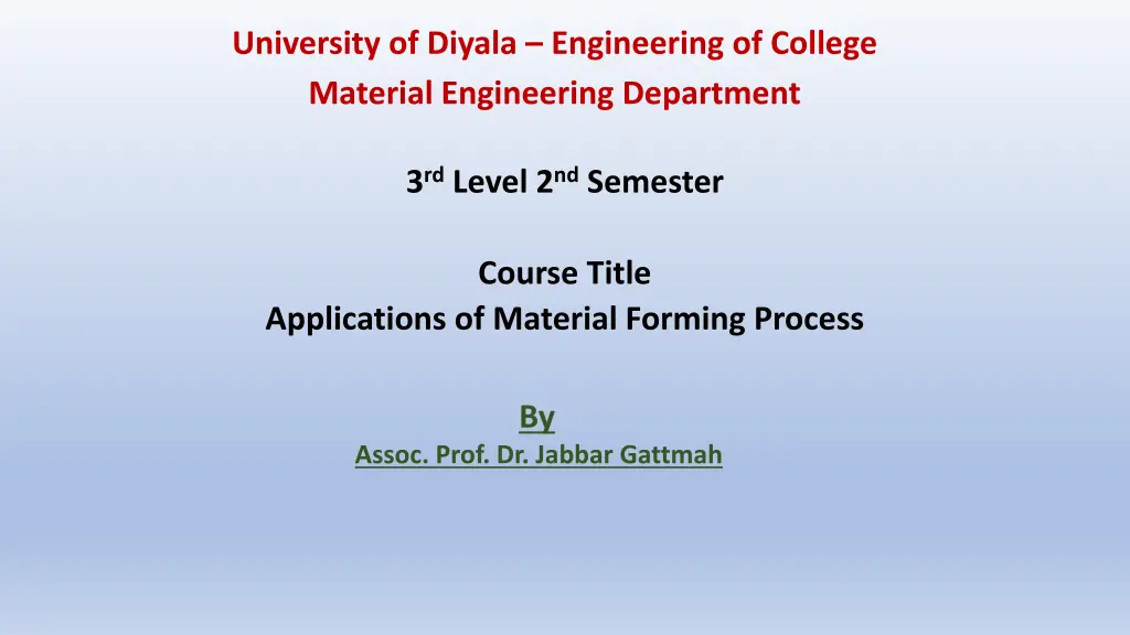 university of diyala engineering of college