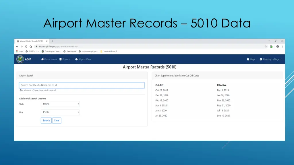 airport master records 5010 data
