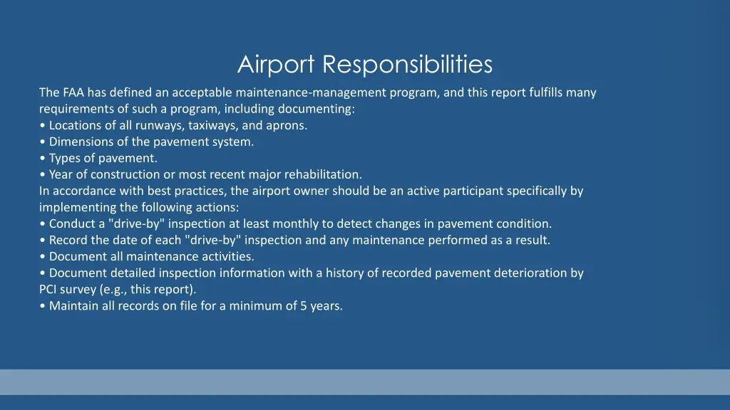 airport responsibilities