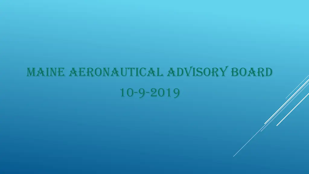 maine aeronautical advisory board 10 9 2019