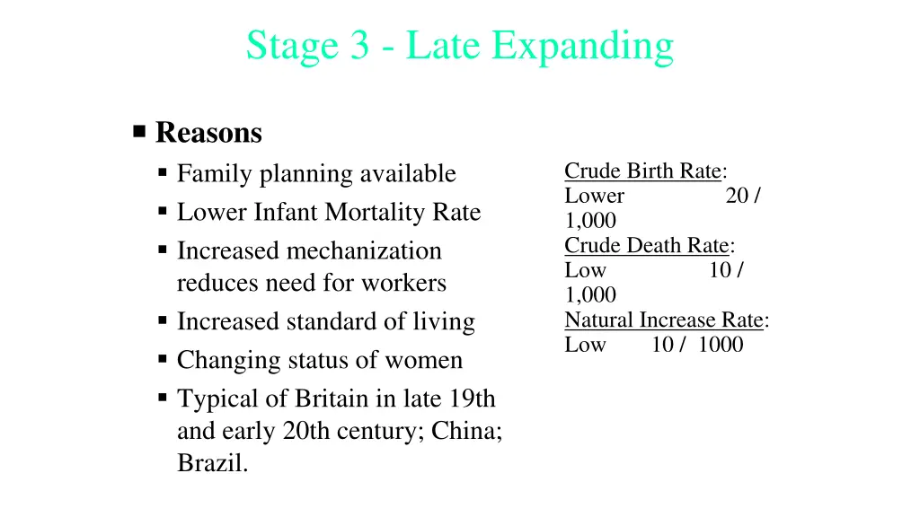 stage 3 late expanding