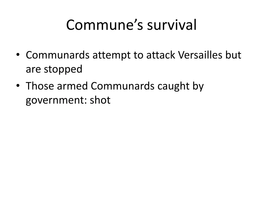 commune s survival