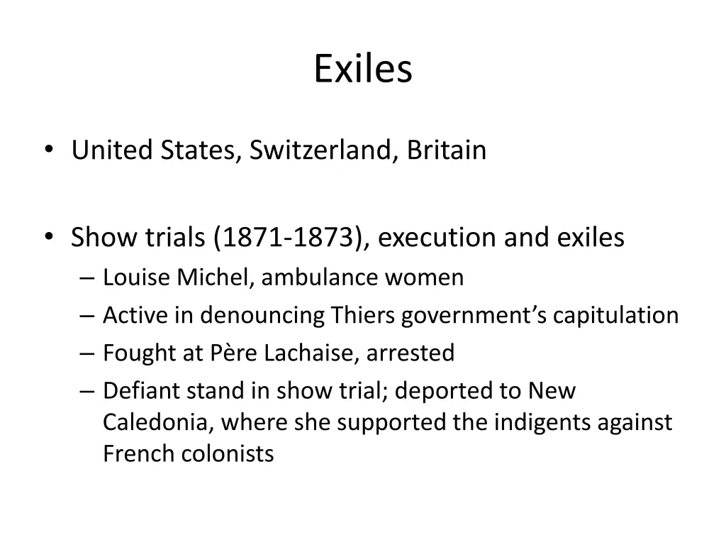 exiles