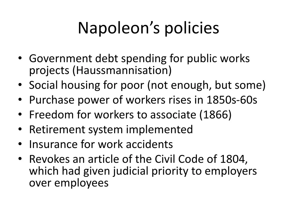 napoleon s policies