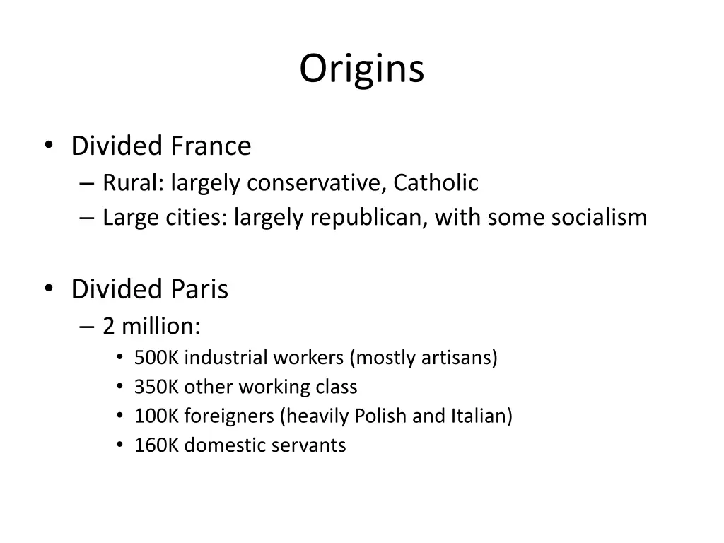 origins