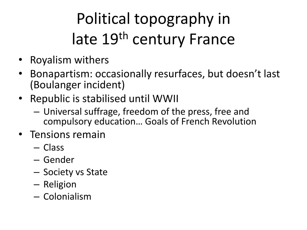 political topography in late 19 th century france