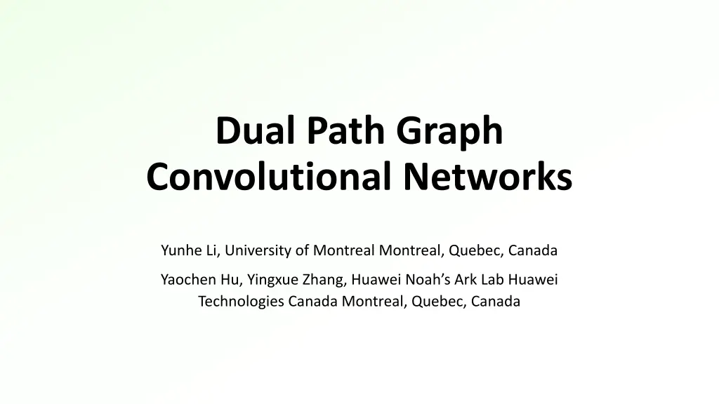 dual path graph convolutional networks