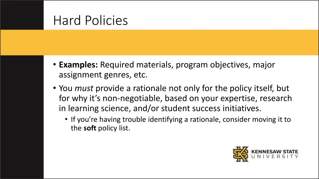 hard policies