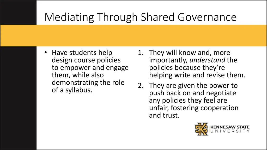 mediating through shared governance