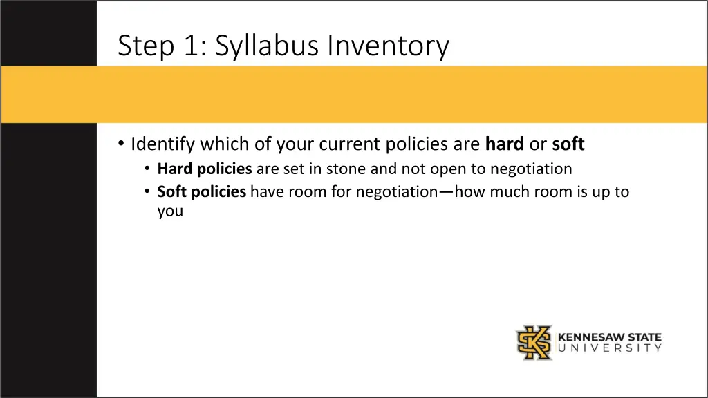 step 1 syllabus inventory