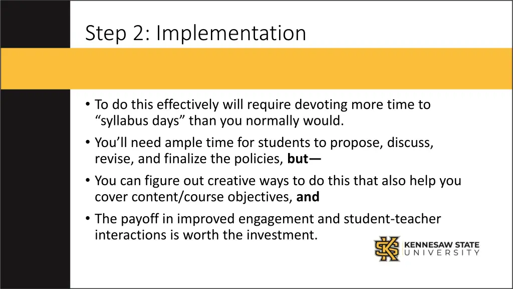 step 2 implementation