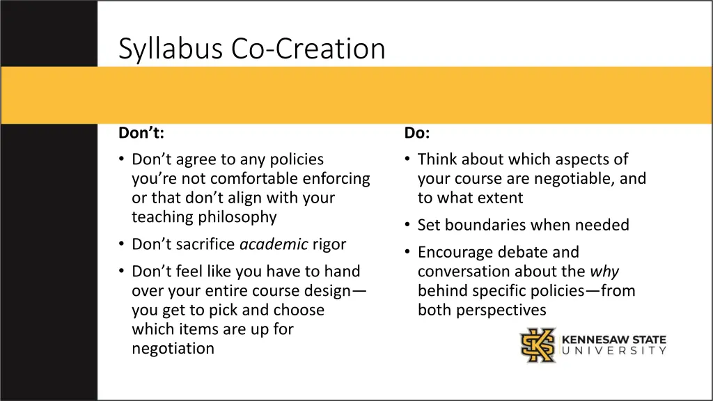 syllabus co creation
