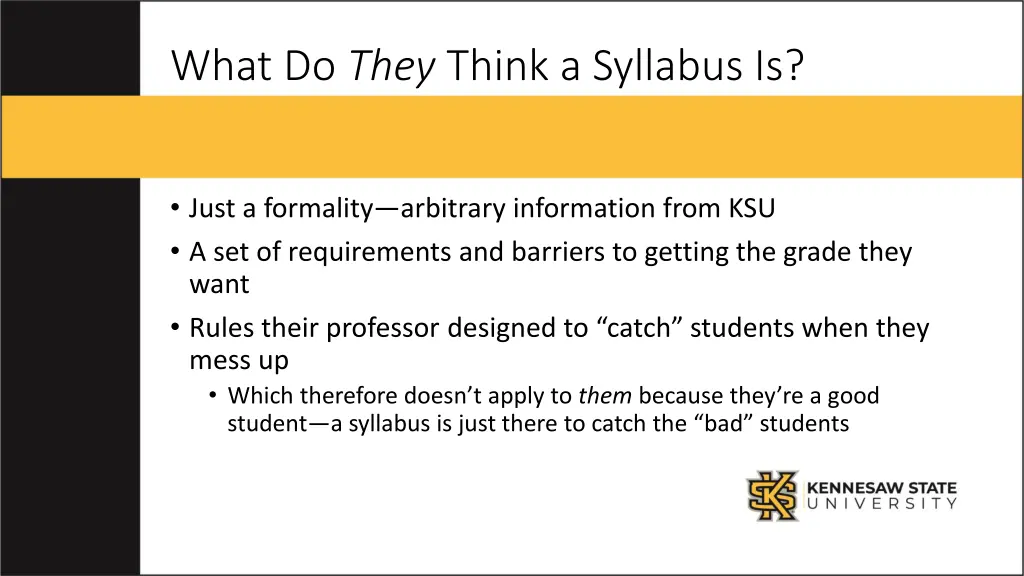 what do they think a syllabus is