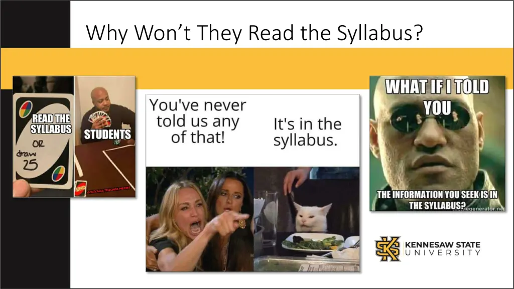 why won t they read the syllabus