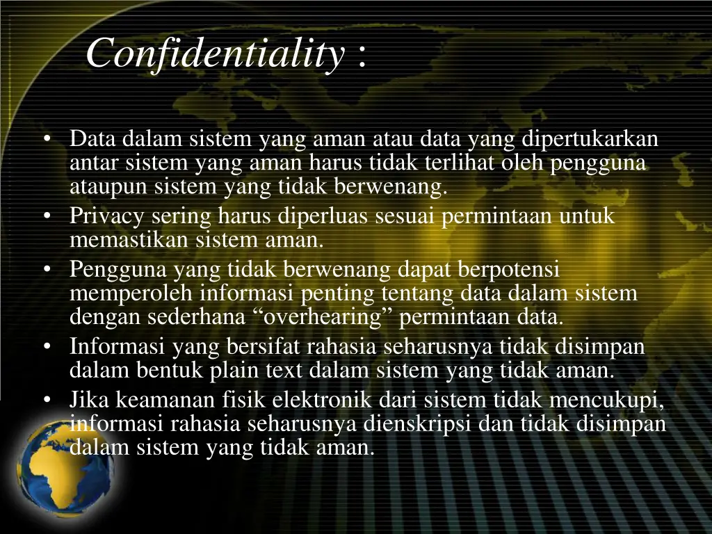confidentiality