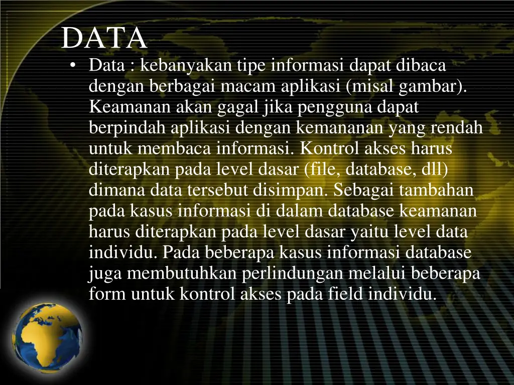 data data kebanyakan tipe informasi dapat dibaca